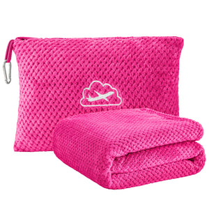 Travel Blanket with Bag Hot Pink