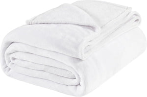 White Throw Blanket for Couch & Bed