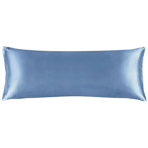 airy blue satin body pillow cover