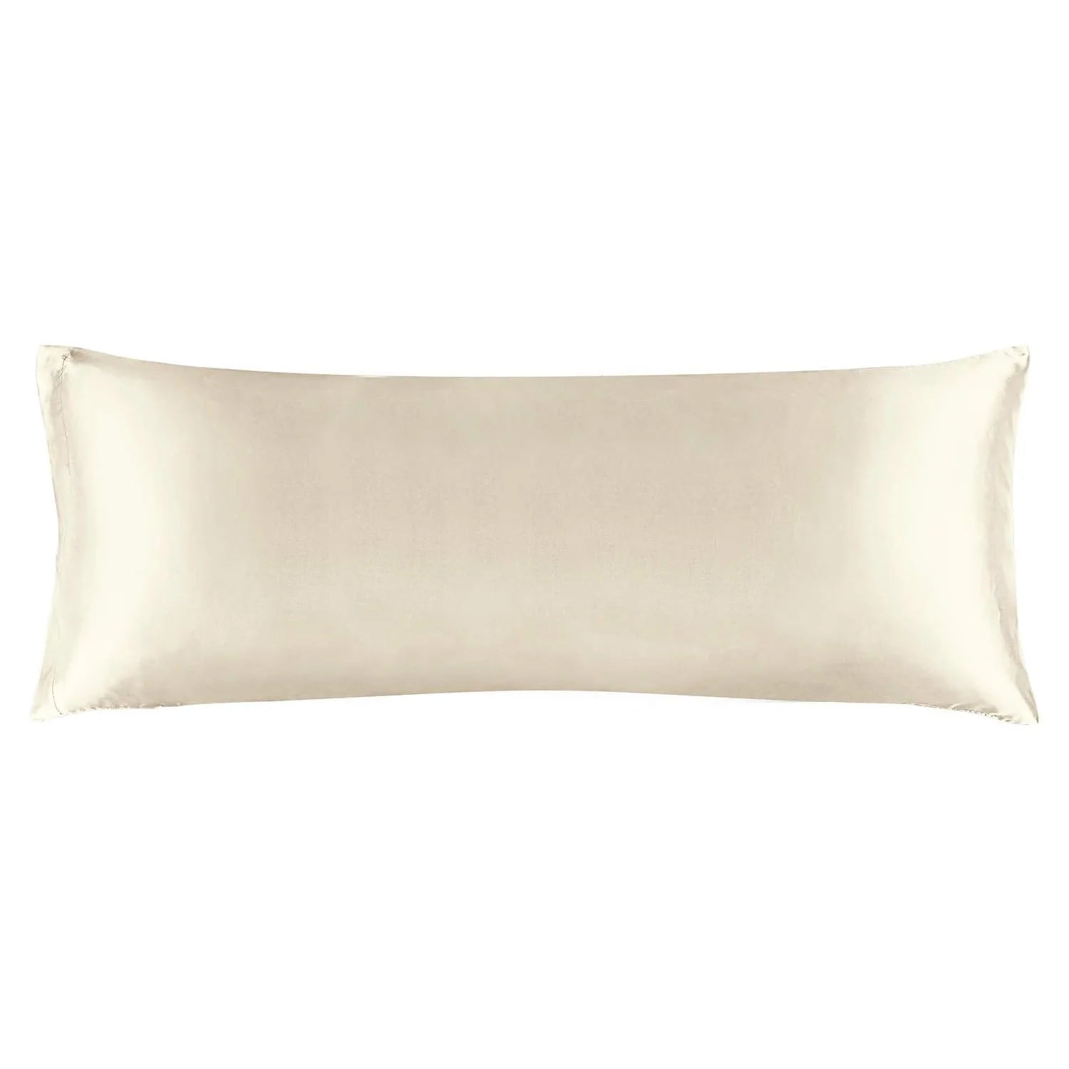 beige satin body pillow cover