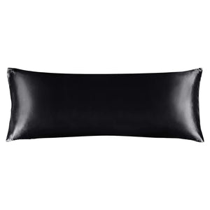 black satin body pillow cover
