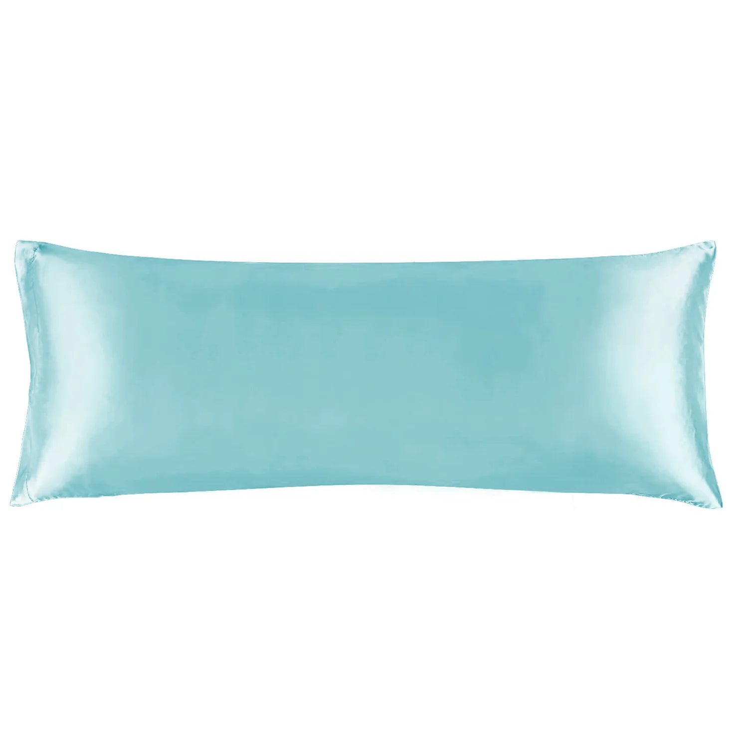 blue satin body pillow cover
