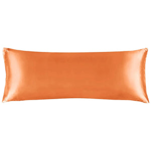 burnt orange satin body pillow cover