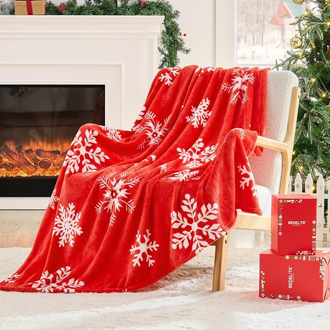 christmas snowflake throw blanket