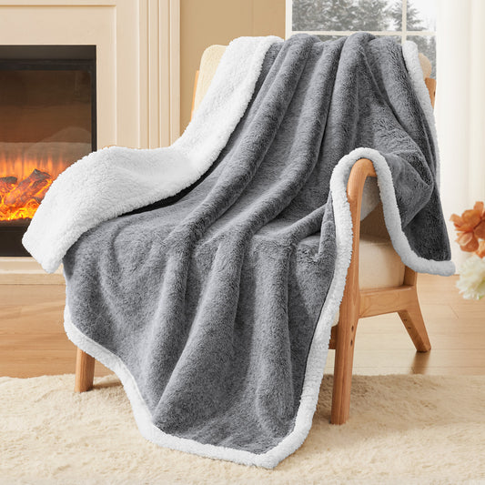 BEDELITE Faux Fur Throw Blanket for Couch - Super Soft & Warm Thick Sherpa Blanket for Sofa and Room Decor, Luxury Cozy Plush Fluffy Winter Blanket Gifts for Women Men Mom Dad