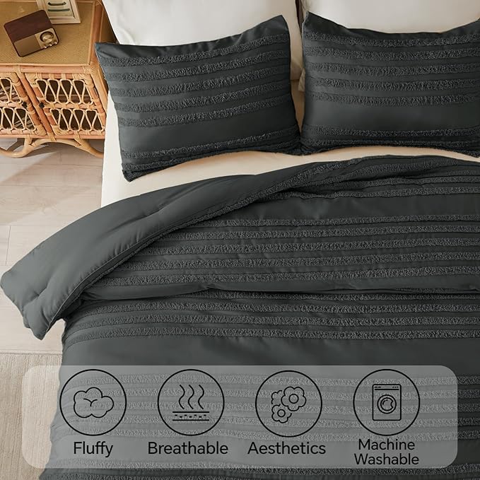 farmhouse striped bedding