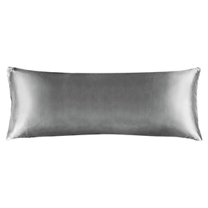 grey satin body pillow cover