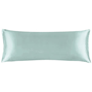 haze blue satin body pillow cover