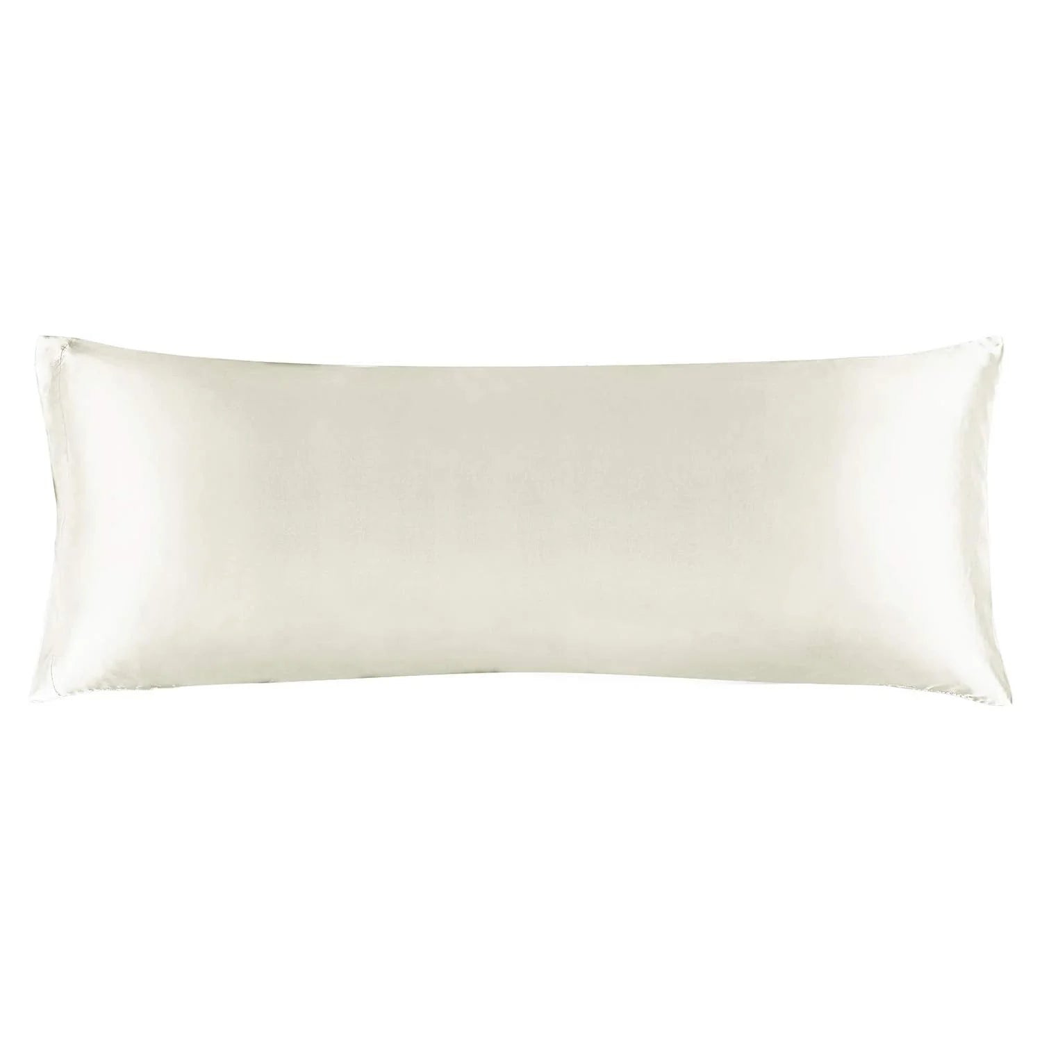 ivory satin body pillow cover