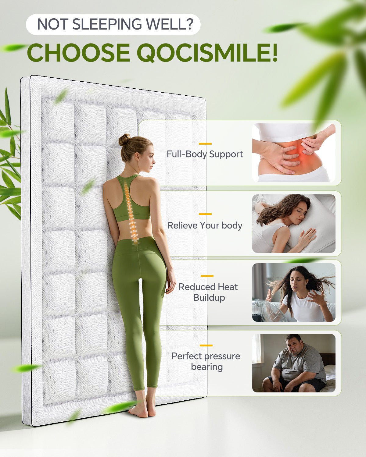 BEDELITE 3 Inch Memory Foam Mattress Topper,Pillow Top Mattress Topper with Bamboo Rayon Cover,Breathable Mesh Side Mattress Pad,21" Deep Pocket,Soft Supportive Mattress Bed Topper