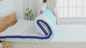 Dual Layer 4 Inch Memory Foam Mattress Topper