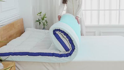 Dual Layer 4 Inch Memory Foam Mattress Topper