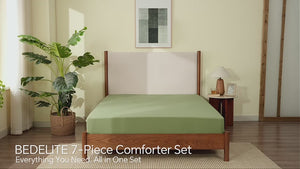BEDELITE 7-Piece Comforter Set Bed in a Bag