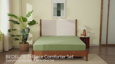 BEDELITE 7-Piece Comforter Set Bed in a Bag